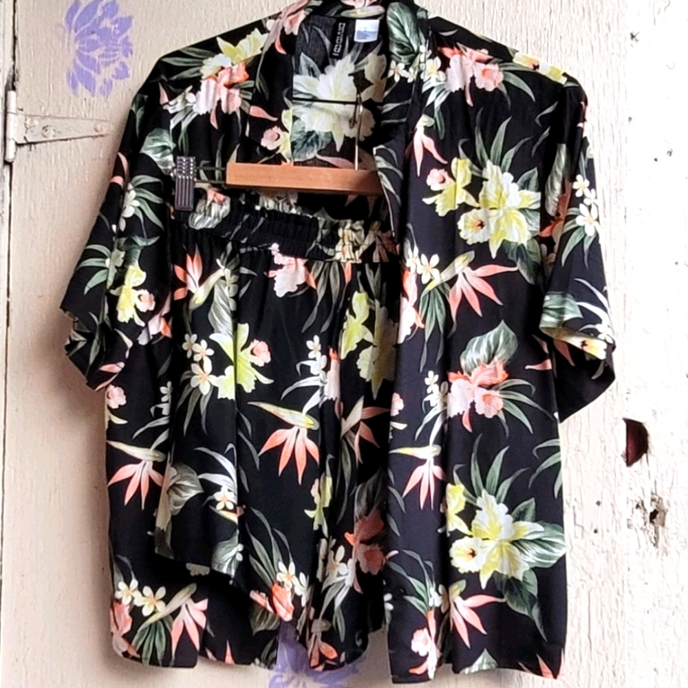 Floral Hawaiian Shirt Coord Set